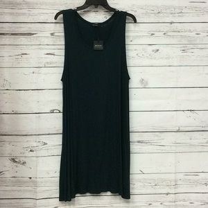 42 Pops forest green sleeveless knit trapeze‎ dress